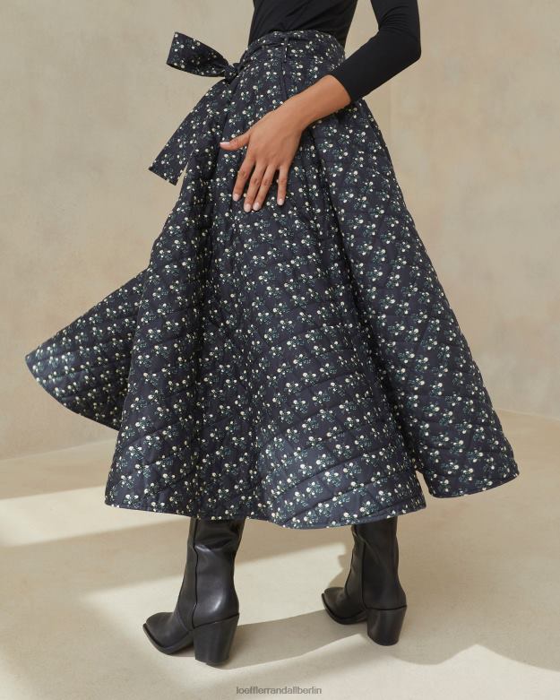Loeffler Randall Frauen Leigh Stepprock RHV8H237 schwarze Blümchenblümchen Kleidung