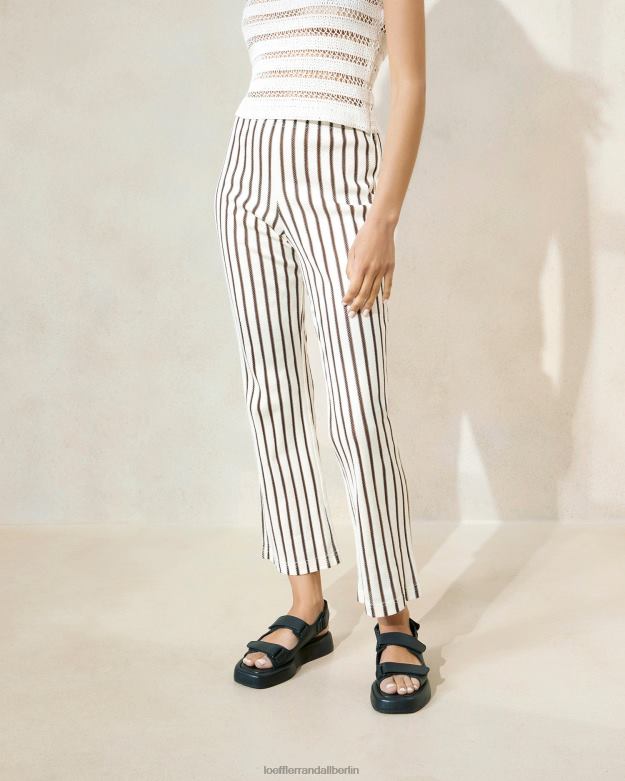 Loeffler Randall Frauen Alex D Pant RHV8H230 brauner Streifen Kleidung