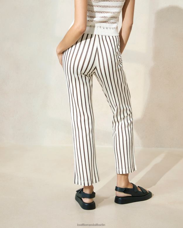 Loeffler Randall Frauen Alex D Pant RHV8H230 brauner Streifen Kleidung
