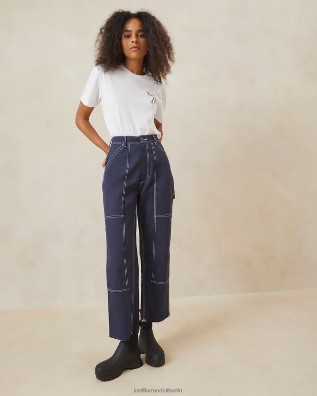 Loeffler Randall Frauen Roy Carpenter Hose RHV8H221 Marine Kleidung