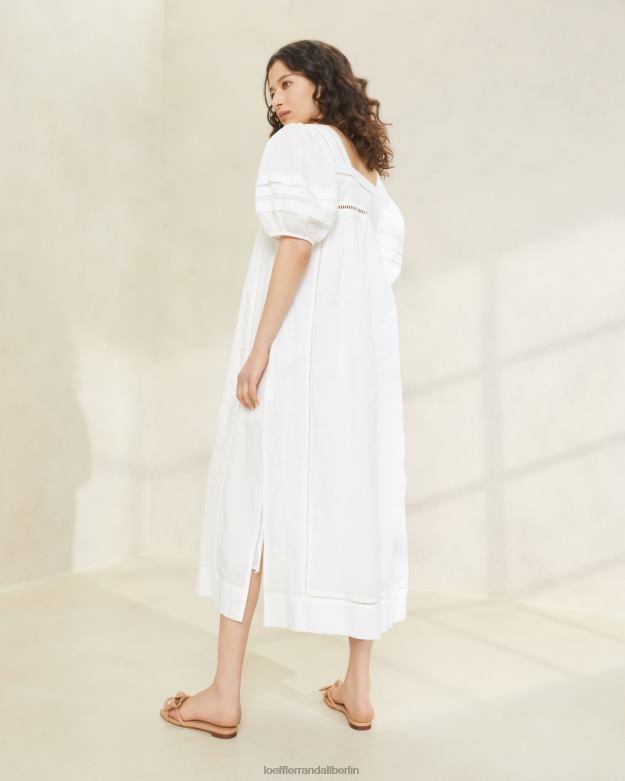 Loeffler Randall Frauen August-Kleid mit Puffärmeln RHV8H171 Weiß Kleidung