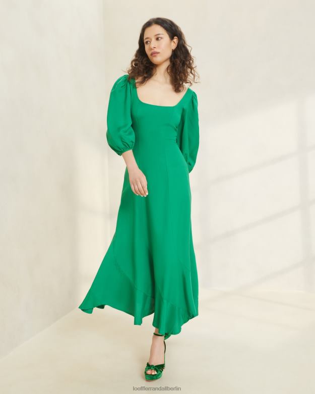 Loeffler Randall Frauen Carmina-Curve-Kleid RHV8H185 Smaragd Kleidung