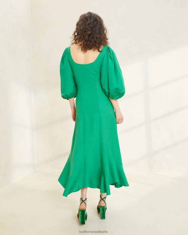 Loeffler Randall Frauen Carmina-Curve-Kleid RHV8H185 Smaragd Kleidung