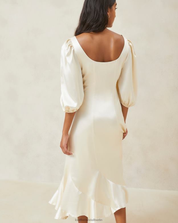 Loeffler Randall Frauen Carmina-Kleid mit langen Kurven RHV8H169 Elfenbein Kleidung