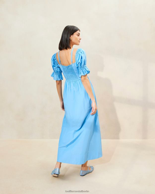 Loeffler Randall Frauen Kleid mit gerafftem Oberteil von Yael RHV8H193 Kornblume Kleidung