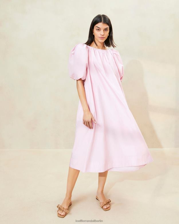 Loeffler Randall Frauen Mimi rosafarbenes, übergroßes Kleid mit Puffärmeln RHV8H183 zartes Rosa Kleidung