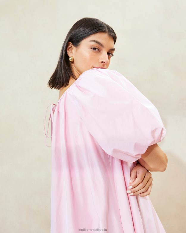 Loeffler Randall Frauen Mimi rosafarbenes, übergroßes Kleid mit Puffärmeln RHV8H183 zartes Rosa Kleidung