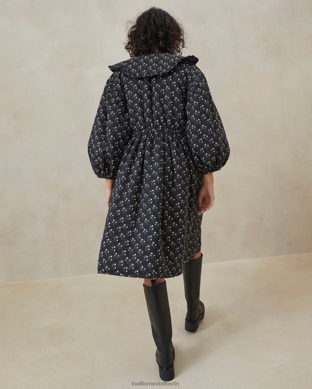 Loeffler Randall Frauen Nari-Mantelkleid RHV8H179 schwarze Blümchenblümchen Kleidung