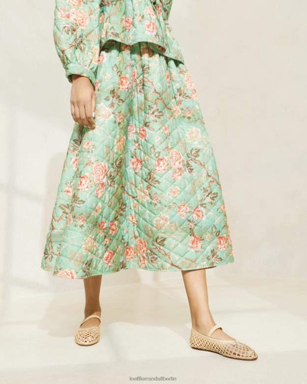 Loeffler Randall Frauen Donna-Jacke zum Binden vorne RHV8H254 Salbei botanisch blumig Kleidung