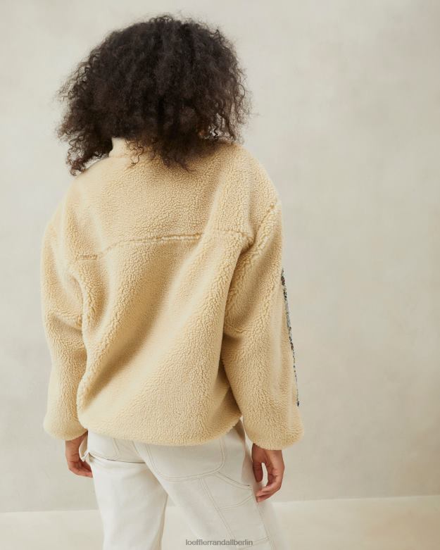 Loeffler Randall Frauen Liz Fleecepullover RHV8H259 creme/blumig Kleidung