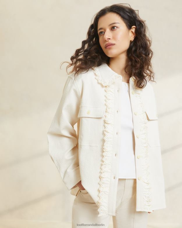 Loeffler Randall Frauen Zeke-Ösen-Arbeitsmantel RHV8H260 naturfarben Kleidung