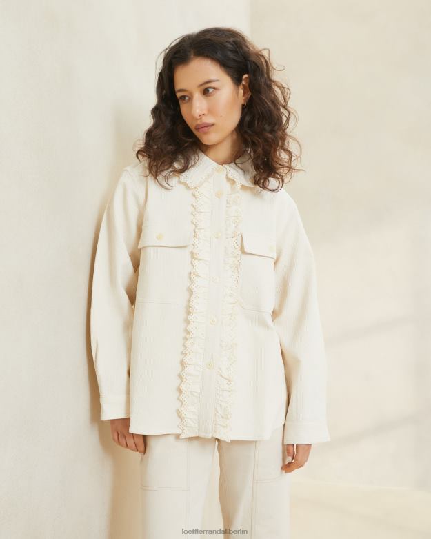 Loeffler Randall Frauen Zeke-Ösen-Arbeitsmantel RHV8H260 naturfarben Kleidung