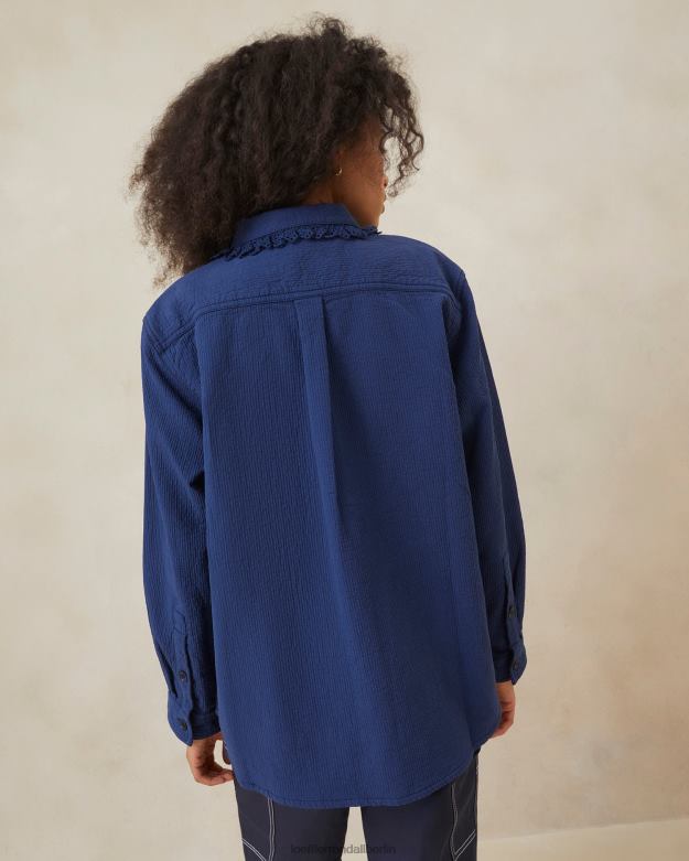 Loeffler Randall Frauen Zeke-Ösen-Arbeitsmantel RHV8H261 Indigo Kleidung