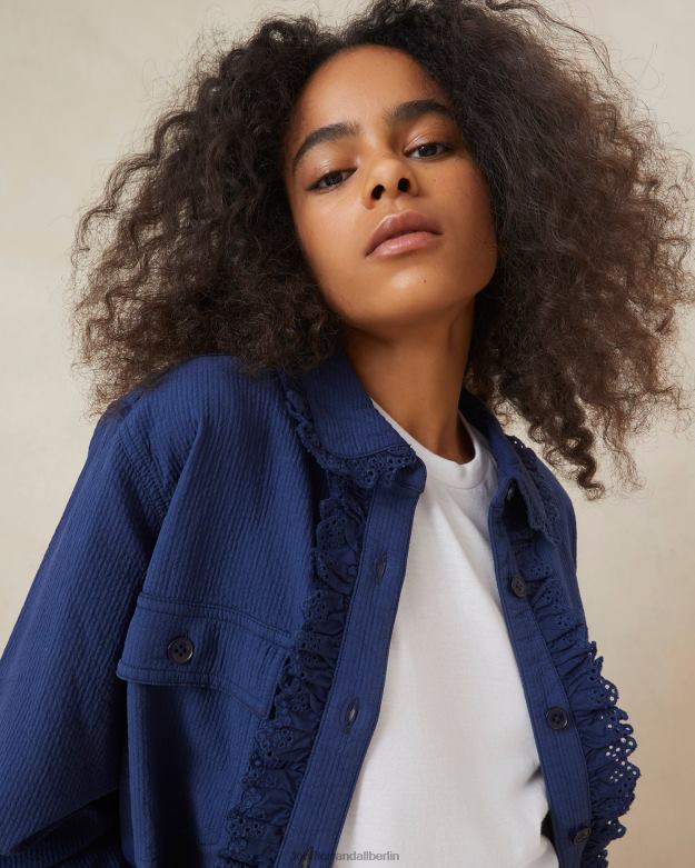 Loeffler Randall Frauen Zeke-Ösen-Arbeitsmantel RHV8H261 Indigo Kleidung