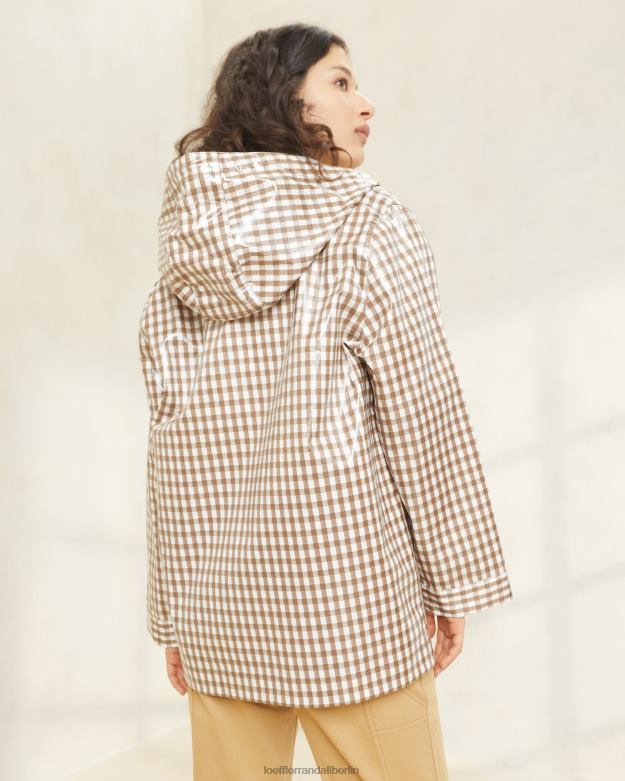 Loeffler Randall Frauen neblige Regenjacke RHV8H257 brauner Gingham Kleidung