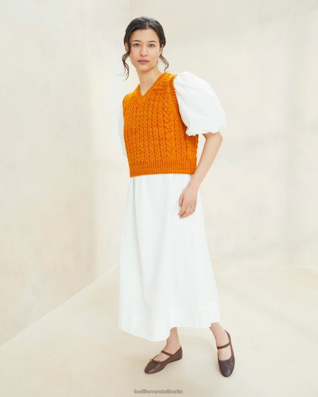 Loeffler Randall Frauen Rosie Grobstrickweste RHV8H256 Sonnenuntergang Kleidung