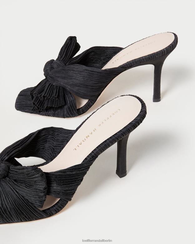 Loeffler Randall Frauen Claudia plissierte Schleife-Mule RHV8H60 Schwarz Schuhe