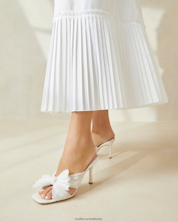 Loeffler Randall Frauen Claudia plissierte Schleife-Mule RHV8H73 Perle Schuhe