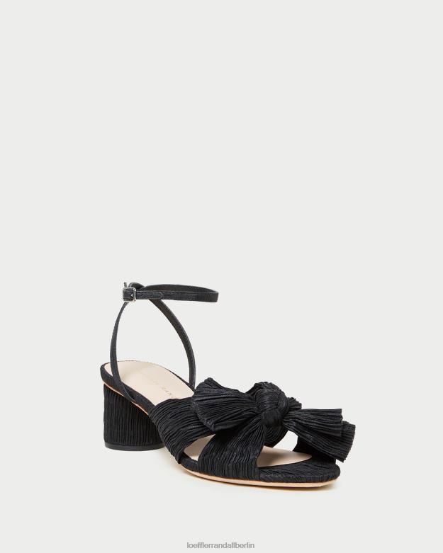 Loeffler Randall Frauen Dahlia-Faltenschleifenabsatz RHV8H25 Schwarz Schuhe