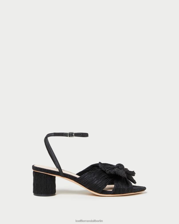 Loeffler Randall Frauen Dahlia-Faltenschleifenabsatz RHV8H25 Schwarz Schuhe