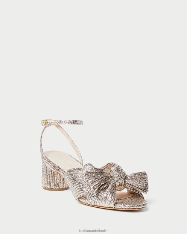 Loeffler Randall Frauen Dahlia-Faltenschleifenabsatz RHV8H53 Sekt Schuhe