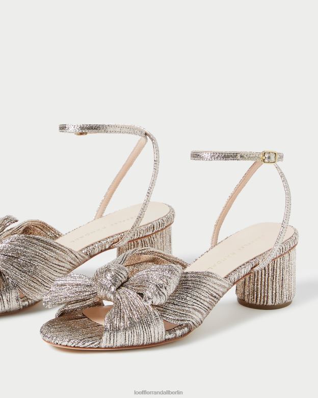 Loeffler Randall Frauen Dahlia-Faltenschleifenabsatz RHV8H53 Sekt Schuhe