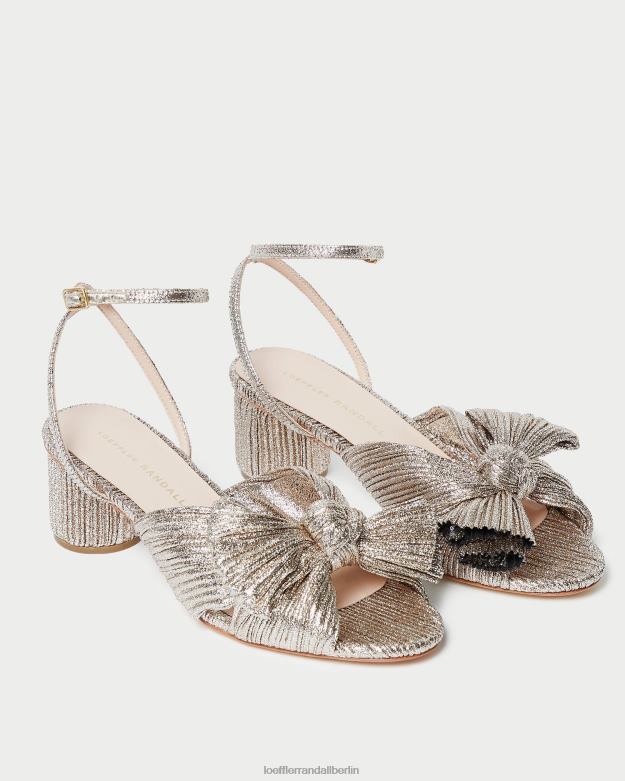 Loeffler Randall Frauen Dahlia-Faltenschleifenabsatz RHV8H53 Sekt Schuhe