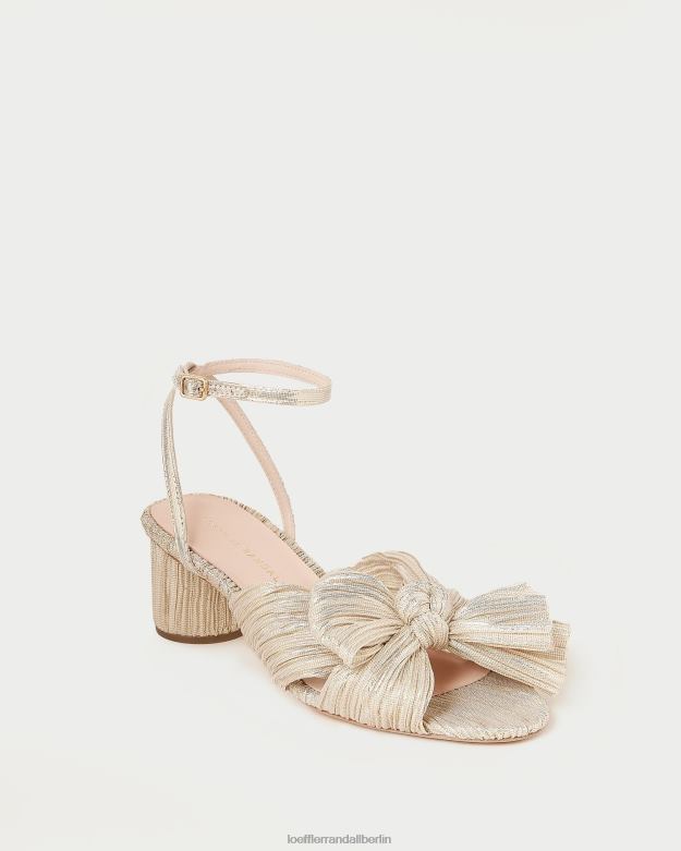 Loeffler Randall Frauen Dahlia-Faltenschleifenabsatz RHV8H6 Platin Schuhe