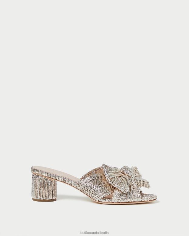 Loeffler Randall Frauen Emilia-Absatz mit plissierter Schleife RHV8H49 Sekt Schuhe