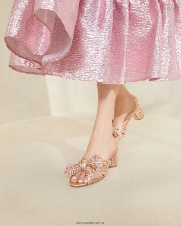 Loeffler Randall Frauen Emilia-Absatz mit plissierter Schleife RHV8H63 Düne Schuhe