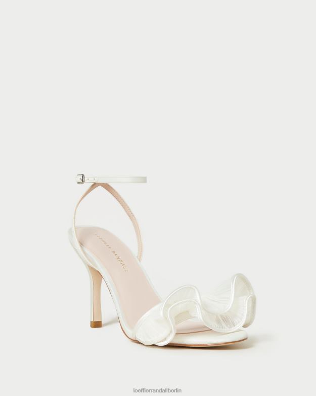 Loeffler Randall Frauen Estella-Sandale mit Rüschen und Absatz RHV8H42 Perle Schuhe