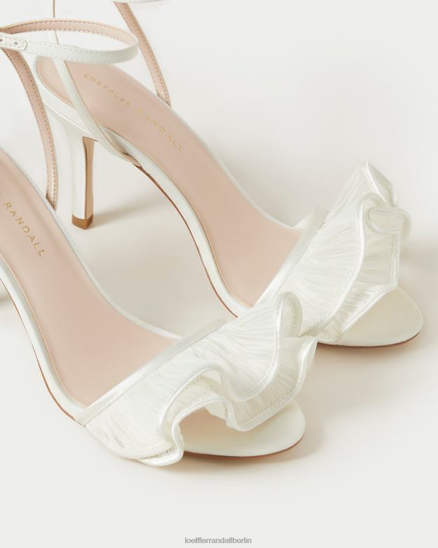 Loeffler Randall Frauen Estella-Sandale mit Rüschen und Absatz RHV8H42 Perle Schuhe