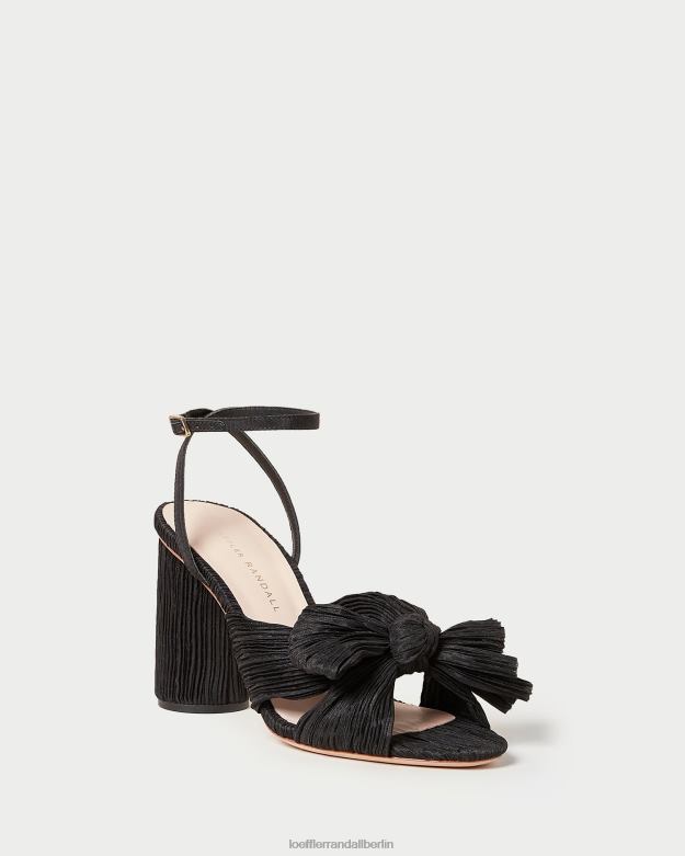 Loeffler Randall Frauen Kamelien-Faltenschleifenabsatz RHV8H17 Schwarz Schuhe