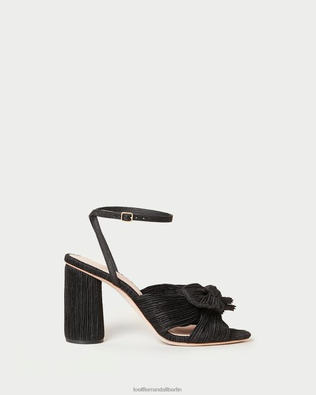 Loeffler Randall Frauen Kamelien-Faltenschleifenabsatz RHV8H17 Schwarz Schuhe