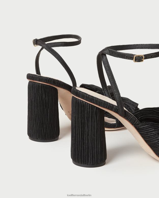 Loeffler Randall Frauen Kamelien-Faltenschleifenabsatz RHV8H17 Schwarz Schuhe
