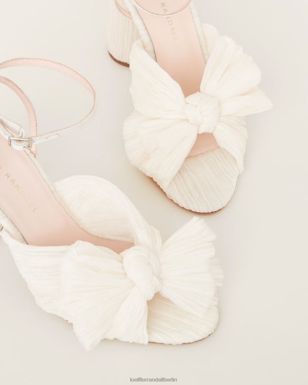 Loeffler Randall Frauen Kamelien-Faltenschleifenabsatz RHV8H1 vegane Perle Schuhe