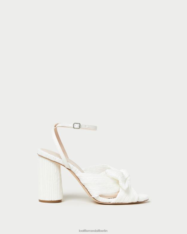 Loeffler Randall Frauen Kamelien-Faltenschleifenabsatz RHV8H32 Weiß Schuhe