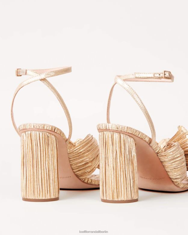 Loeffler Randall Frauen Kamelien-Faltenschleifenabsatz RHV8H5 Gold Schuhe