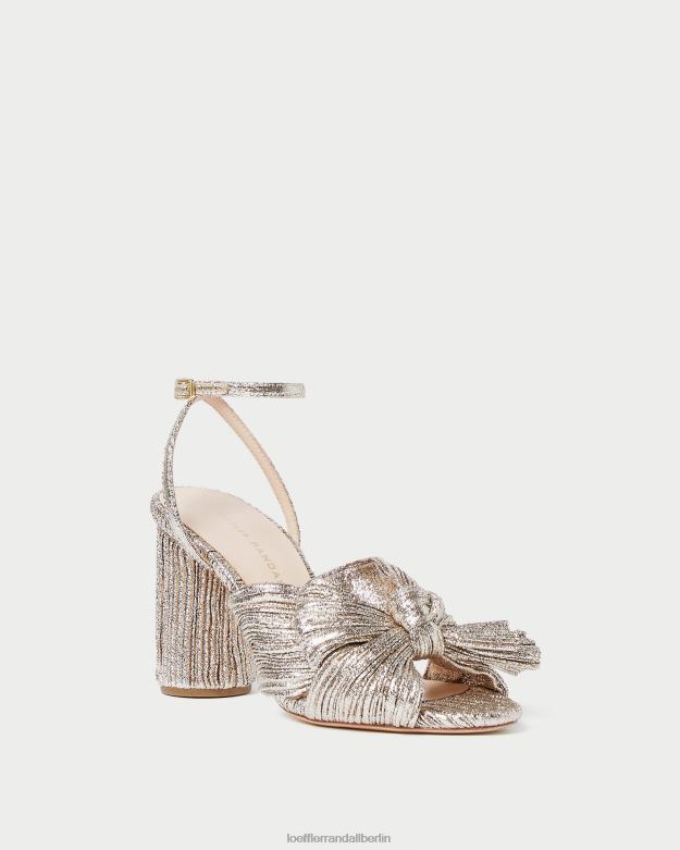 Loeffler Randall Frauen Kamelien-Faltenschleifenabsatz RHV8H64 Sekt Schuhe