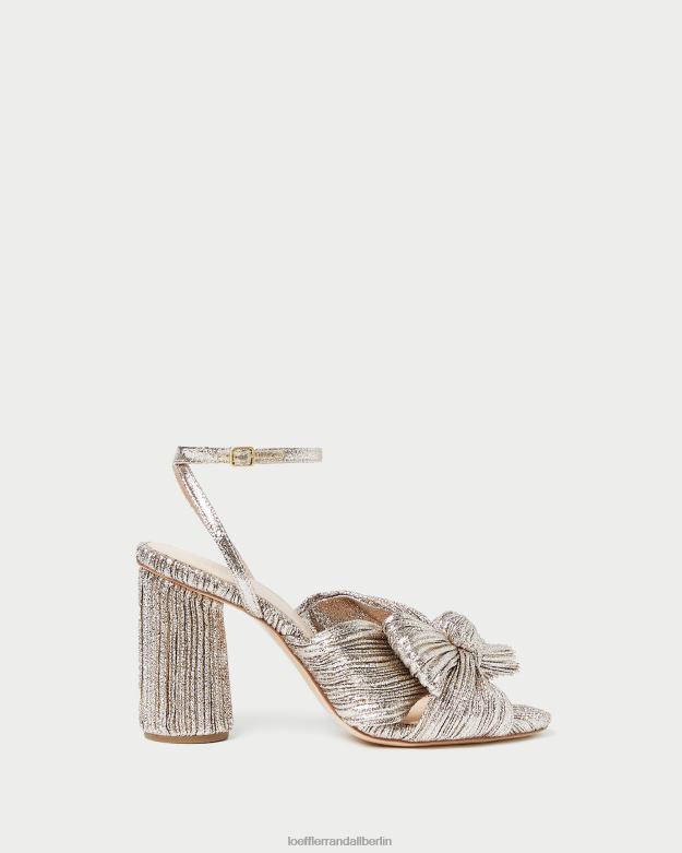 Loeffler Randall Frauen Kamelien-Faltenschleifenabsatz RHV8H64 Sekt Schuhe