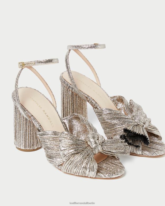 Loeffler Randall Frauen Kamelien-Faltenschleifenabsatz RHV8H64 Sekt Schuhe