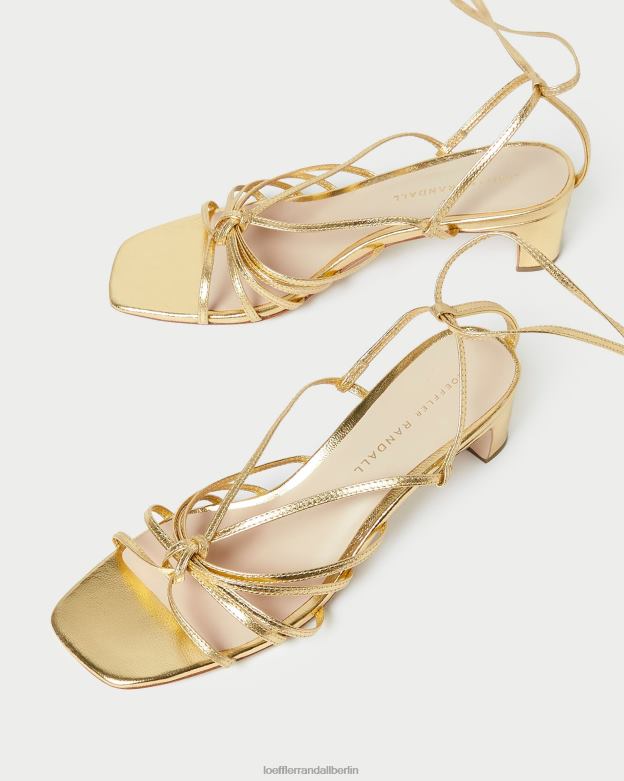 Loeffler Randall Frauen Lola-Knoten-Schnürschuh mit mittlerem Absatz RHV8H85 Gold Schuhe