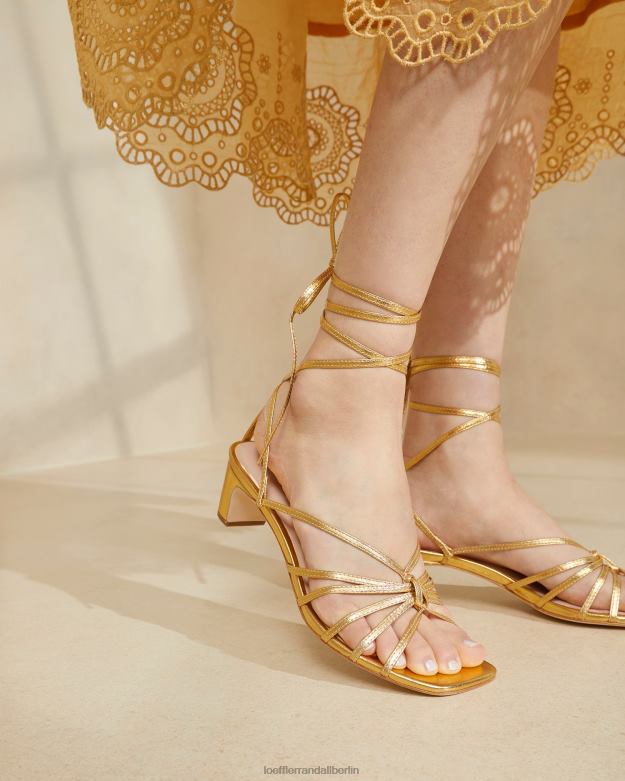 Loeffler Randall Frauen Lola-Knoten-Schnürschuh mit mittlerem Absatz RHV8H85 Gold Schuhe