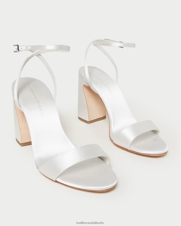 Loeffler Randall Frauen Malia-Sandale mit gebogenem Absatz RHV8H45 Creme Schuhe
