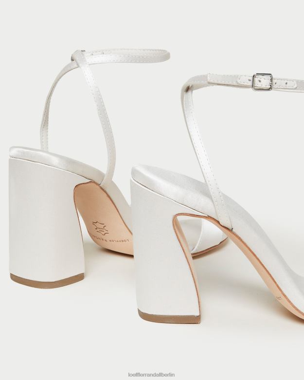 Loeffler Randall Frauen Malia-Sandale mit gebogenem Absatz RHV8H45 Creme Schuhe