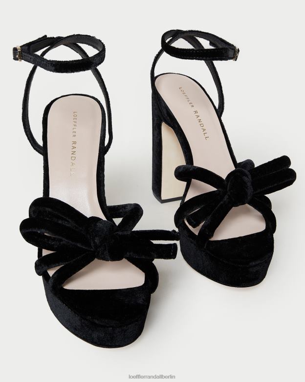 Loeffler Randall Frauen Melany Plateau-Schleifenabsatz RHV8H55 Schwarz Schuhe