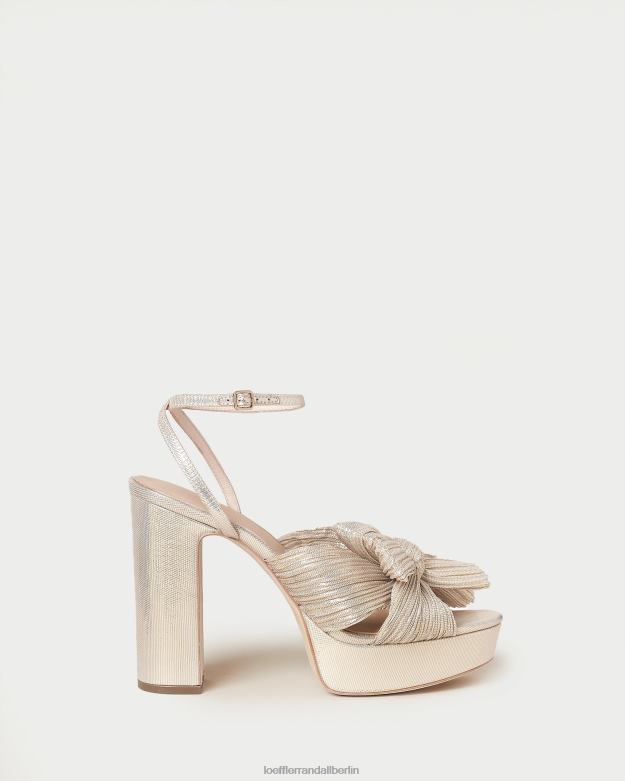 Loeffler Randall Frauen Natalia Plateau-Schleifenabsatz RHV8H16 Platin Schuhe