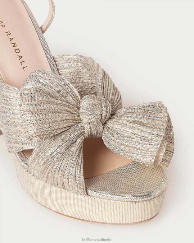 Loeffler Randall Frauen Natalia Plateau-Schleifenabsatz RHV8H16 Platin Schuhe