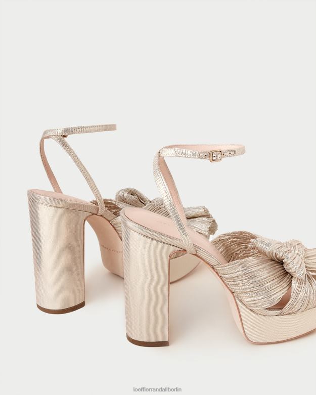 Loeffler Randall Frauen Natalia Plateau-Schleifenabsatz RHV8H16 Platin Schuhe