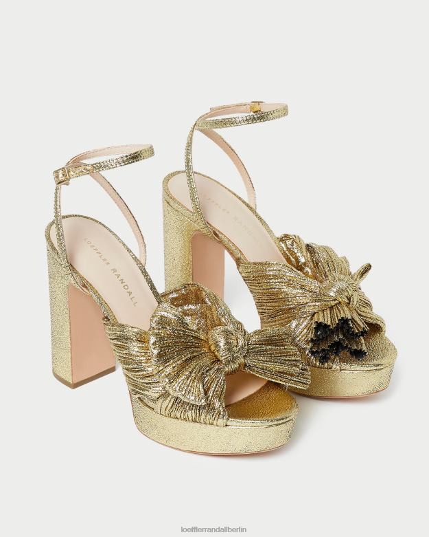 Loeffler Randall Frauen Natalia Plateau-Schleifenabsatz RHV8H89 oro Schuhe